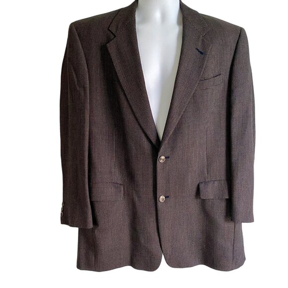 Hart Schaffner Marx 2 Button Wool Blazer Jacket Men's 42L - Picture 2 of 10